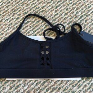 Carbon38 Black Performance Sports Bra NWT